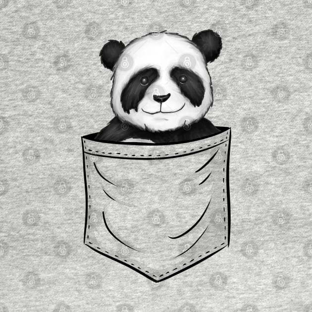 For Panda Lovers Cute Panda Bear In Pocket by SkizzenMonster